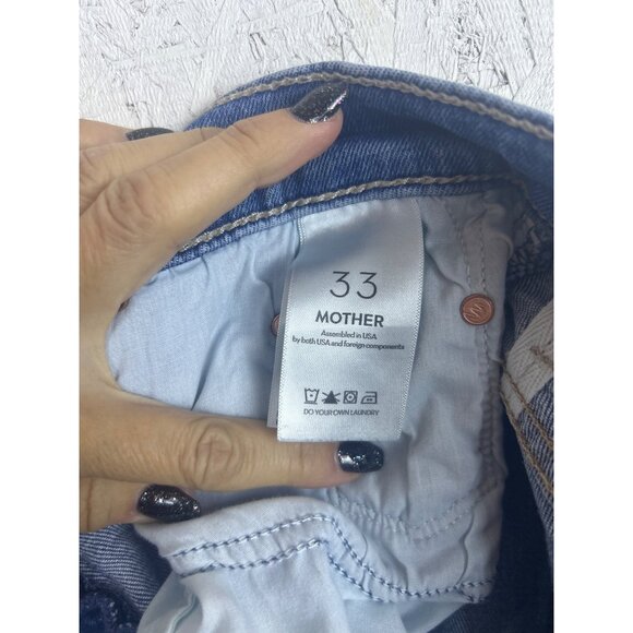 Mother The Pencil Pusher Women's 33 Denim Midi Jean Skirt Blue - Picture 8 of 10